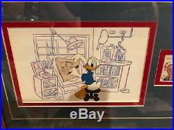 Framed Art Picture Walt Disney1999 Donald Duck Cell Animation Gallery-stamp