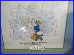 Framed Art Picture Walt Disney 1999 Donald Duck Cell Animation Gallery