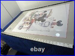 Framed Disney Art Print Poster 36.5x25 Walt Disney Self Portrait Mickey Mouse