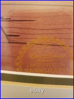 Framed Disney Peter Pan Duels Capt. Hook Disney Cel Sericel signed Marc Davis