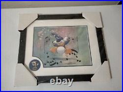 Framed Disney Print Donald Duck Mickey's Philharmonic Print With Pin With COA