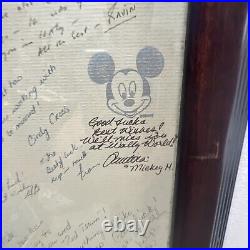 Framed Glass Walt Disney World Dolphin Michael Crist Signed 1/1 Mickey People