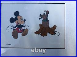 Framed Mickey Mouse & Pluto Vintage Art Print The Walt Disney Company Friends