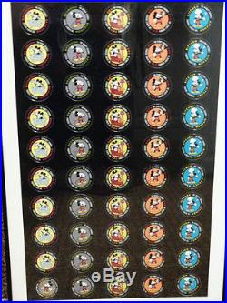 Framed Mickey Mouse Uncut Sheet 50 POGs with RARE Instant Winner POG