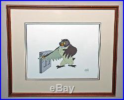 Framed Original Walt Disney Winnie the Pooh Production Cel of Owl