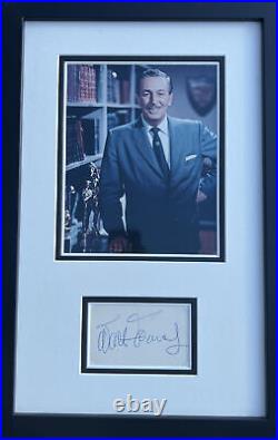 Framed Walt Disney Autograph On Cut Card with PSA DNA/Phil Sears COA