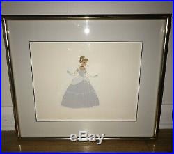 Framed Walt Disney Cinderella In Ball Gown Limited Edition Serigraph