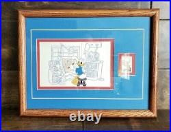 Framed Walt Disney Donald Duck Postage Stamp Pictures
