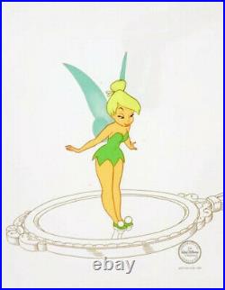 Framed Walt Disney Peter Pan Limited Edition Sericel of Tinker Bell with COA