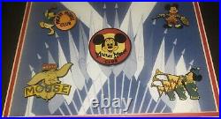 Framed Walt Disney World Mickey Mouse Club 45th Anniversary 5 Pin Set #564/1000