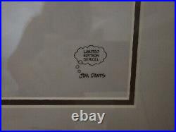 Garfield Lithograph Signed By Jim Dav Playful 1993 Garfield And Odie Framed