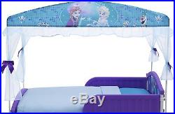 Girls Toddler Canopy Bed Frame Disney Frozen Modern Kids Bedroom Furniture