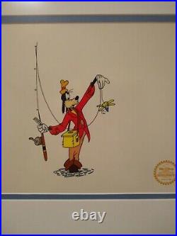 Goofy, How to fish, animation art, Sericel from Walt Disney studios
