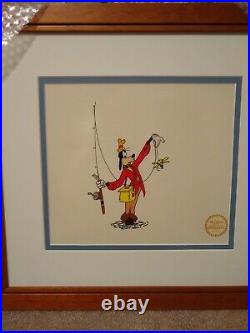 Goofy, How to fish, animation art, Sericel from Walt Disney studios