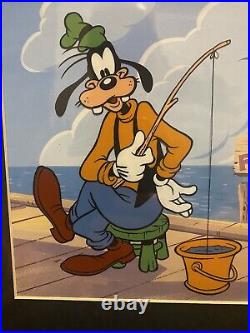 Goofy & Pluto 1990 Disney Sericel Framed