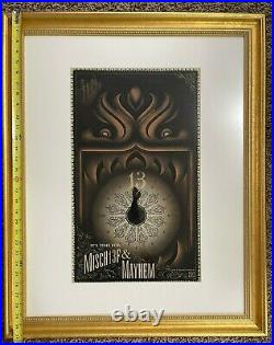 Haunted Mansion Misch13f & Mayhem Walt Disney World 2013 Art Custom Frame HTF