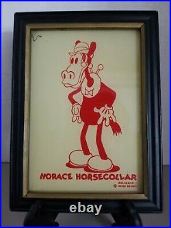 Horace Horsecollar Reliance glass framed Walt Disney Early Picture 30s