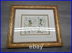 Jiminy Cricket Model Sheet in Frame, 3 Pin Set, Limited Edition 1081/7500 withCOA