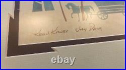 Kevin Kidney & Jody Daily FRONTIERLAND Disneyland 55th anniversary print framed
