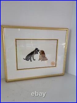 LADY AND THE TRAMP Walt Disney Serigraph Cel Framed Limited Edition 9500