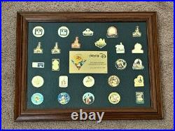 LE Company D Walt Disney World 25th Anniversary Commemorative Pin Set Framed