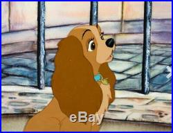 Lady and the Tramp Lady Original Production Cel Walt Disney 1955 Deluxe Frame