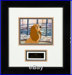 Lady and the Tramp Lady Original Production Cel Walt Disney 1955 Deluxe Frame