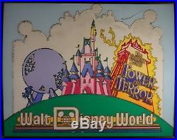 Large Walt Disney World Sign Used in Park! Backlit Acrylic Sign in Frame! RARE