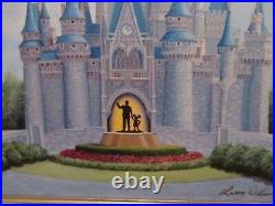 Larry Dotson Walt Disney World Cinderella Castle Giclee Signed Framed Beautiful