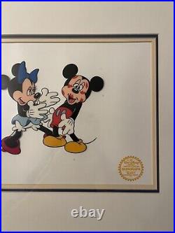 Limited Edition Minnie Loves Mickey Framed Serigraph The Walt Disney 21x17