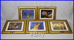 Lot 5 Walt Disney Direct Beauty And The Beast Framed Lithograph Art Prints Belle