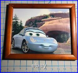 Lot 6x Walt Disney Cars Movie Pictures with Quality Wooden Frames Pixar Framed