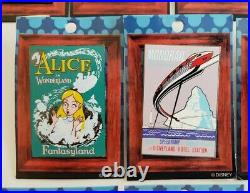 Lot of (13) Walt Disney Pins DLR 2003 Framed Attraction Posters LE 1500