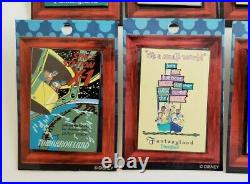 Lot of (13) Walt Disney Pins DLR 2003 Framed Attraction Posters LE 1500