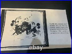 MCCALL MICKEY AND MINNIE MOUSE Needlepoint WALT DISNEY 1933 Archival Framed