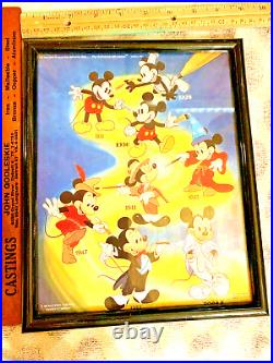 MICKEY MOUSE THE WALT DISNEY COMPANY 1986 FRAMED vintage collectible