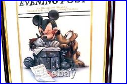 MICKEY MOUSE The Saturday Evening Post Norman Rockwell print Framed & Matted