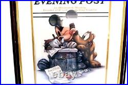 MICKEY MOUSE The Saturday Evening Post Norman Rockwell print Framed & Matted