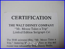 MR. MOUSE TAKES A TRIP Walt Disney Serigraph Cel Framed Limited Edition 9500