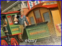 Maggie Parr Welcome Aboard Framed Canvas Giclee Disneyland Train Walt