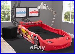 McQueen Shaped Kids Bed Frame with Lights Cars Lightening Mc Queen Red Boy Bed New