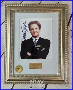 Michael J Fox Framed Autograph Walt Disney World Co Guaranteed Authentic Matted