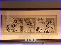 Mickey Mouse Blue-line Art Cartoon Framed Paste-up Production Storyboard Coa