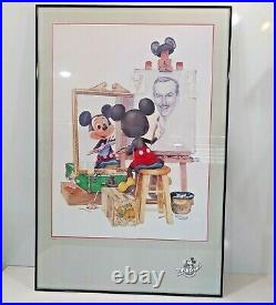 Mickey Mouse Drawing Walt! DISNEYANA Walt Disney Framed Complete with Seal