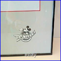 Mickey Mouse Drawing Walt! Disneyana Walt Disney Framed COMPLETE WITH SEAL