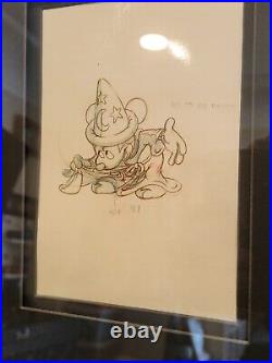 Mickey Mouse Fantasia Walt Disney Animation Character Model Sheets Framed