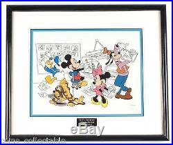 Mickey Mouse & Gang Framed Walt Disney Sericel At the Studio with Fabulous Five
