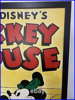 Mickey Mouse in Steamboat Willie Framed Oil Painting Walt Disney 28.5 X 40.5