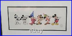 Mickey Through The Years 1993 LE Panorama-Sized Sericel with COA