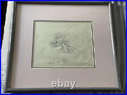 Mickey's Surprise Party Original Drawing of Minnie Mouse Walt Disney 1939